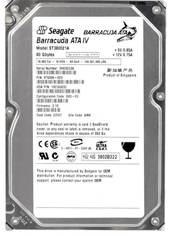 Seagate 80 ГБ Внутренний жесткий диск (9T6006)  #1