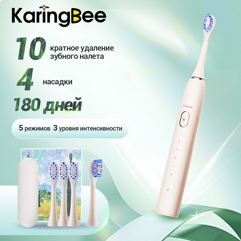 Электрическая зубная щётка KaringBee R101, Розовый #1