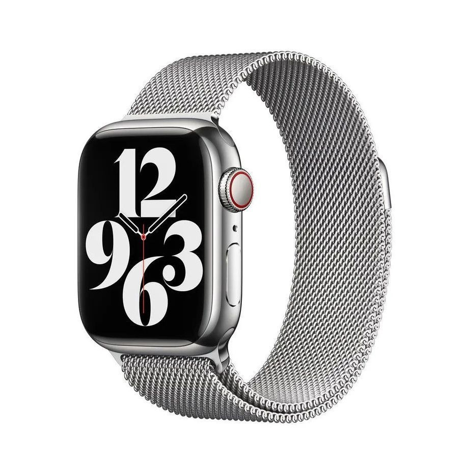 Ремешок для Apple Watch Миланская петля 42 / 44 / 45 / Ultra 49 mm Milanese Loop Silver  #1