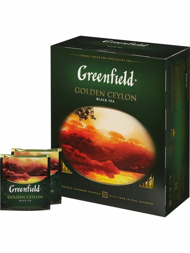 Чай черный Greenfield Golden Ceylon в пакетиках, 100 шт. #1