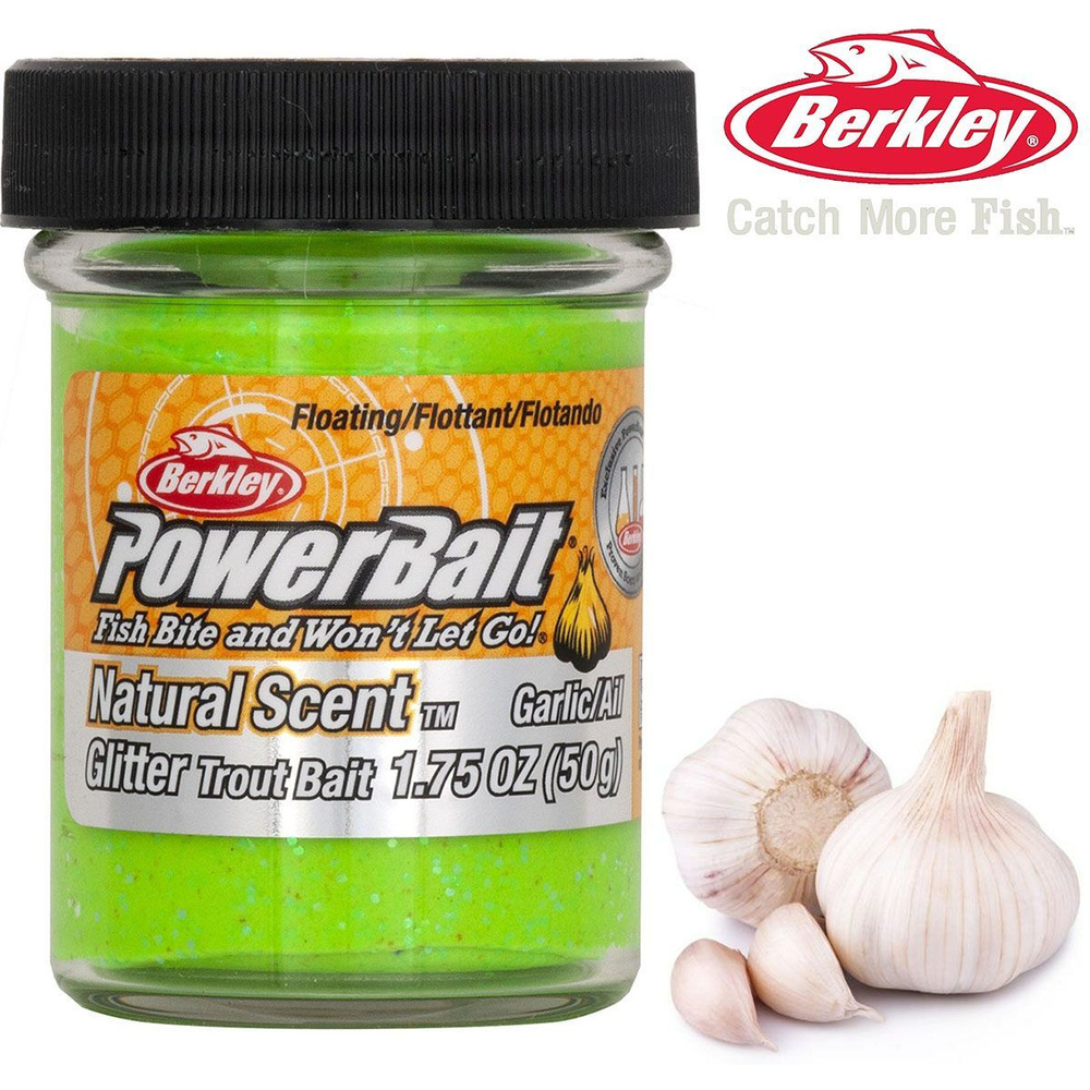 Паста Berkley PowerBait Natural Scent Trout Bait Garlic Chartreuse 50g #1