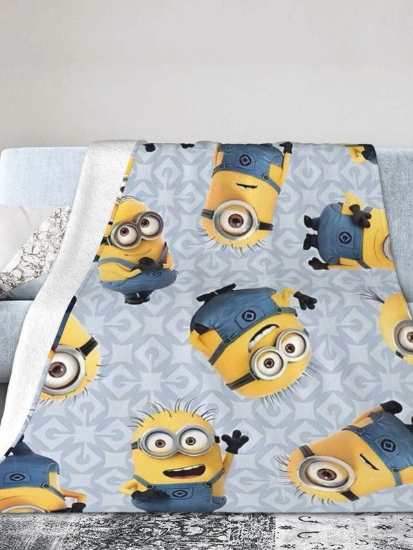 MXEB Плед Minions Пледы Миньоны , Фланель, 100х75 см #1