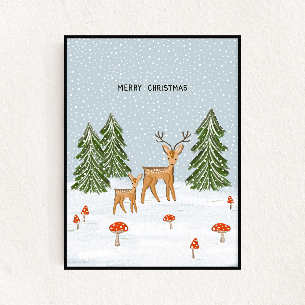 Постер "Christmas Deer", 50х70см #1