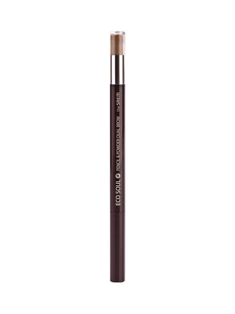 THE SAEM Карандаш-пудра для бровей Eco Soul Pencil & Powder Dual Brow 02.Deep Brown 0,5 г * 0,3 г  #1