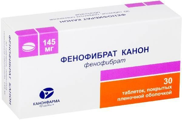 Фенофибрат Канон, таблетки покрыт. плен. об. 145 мг, 30 шт. #1