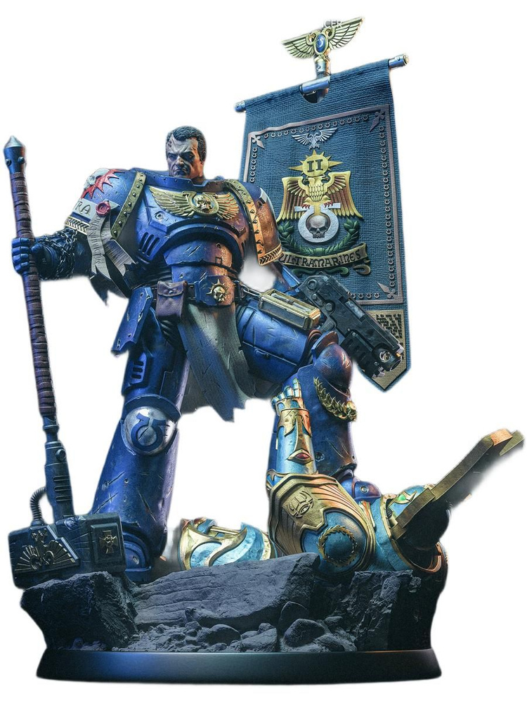 Коллекционная фигурка Титус (Galactic Soldier Tacticus Titus Ultramarines) ver.2 под покрас 37 см #1