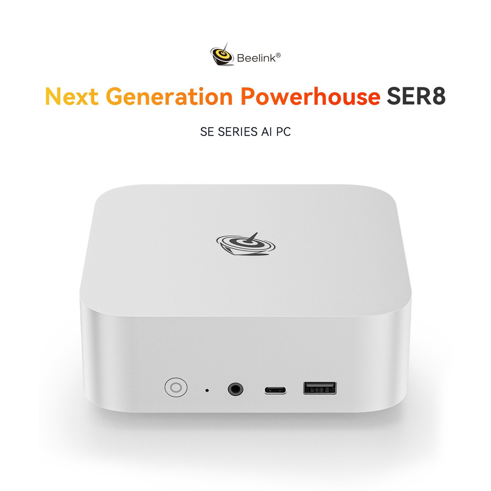 Beelink Мини-ПК SER8 игровой (AMD Ryzen 7 8845HS, RAM 64 ГБ, SSD 1024 ГБ, AMD Radeon 780M, Windows 11 #1