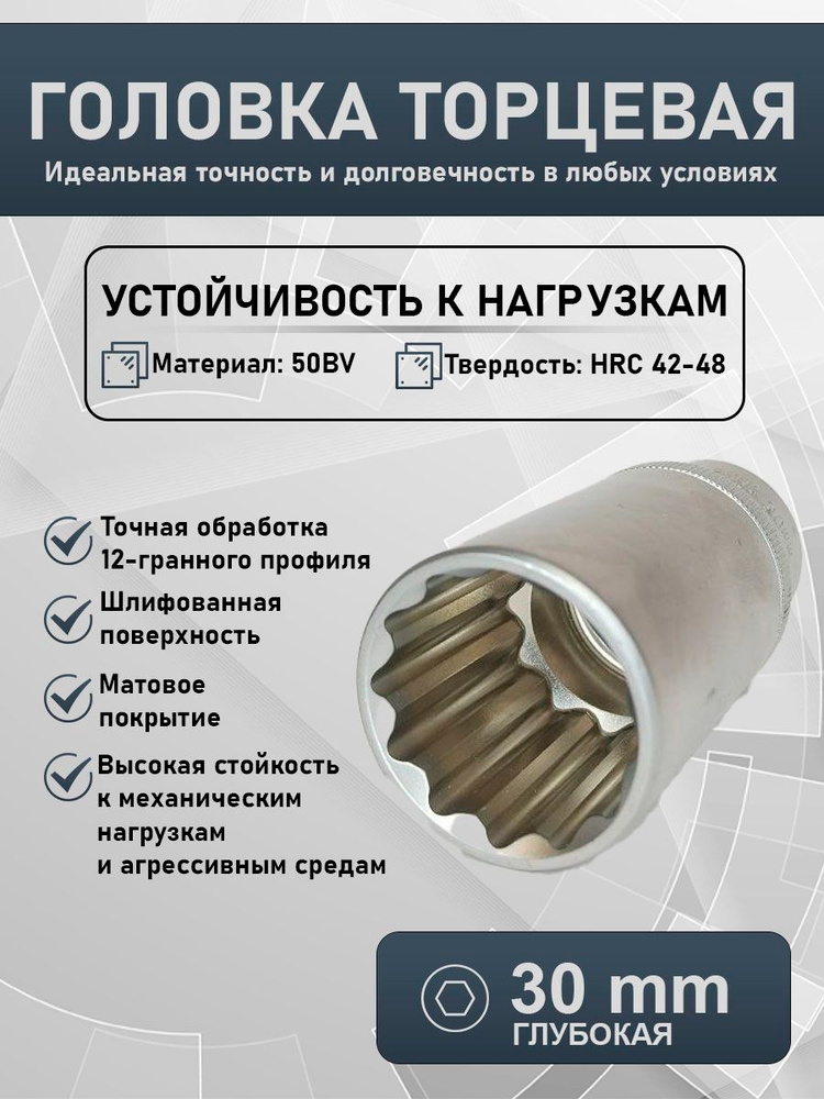 Головка глубокая (12 граней) 10мм