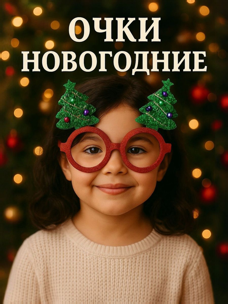 Очки карнавальные / новогодние Ёлочки #1