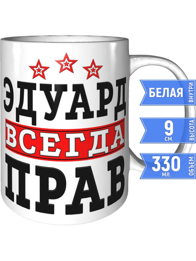 Кружка Эдуард всегда прав - стандартная #1