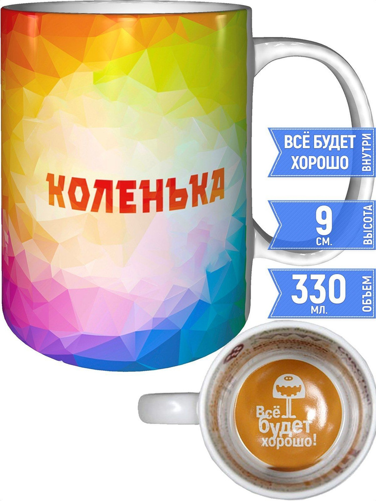 Кружка именная Коленька - всё будет хорошо внутри #1