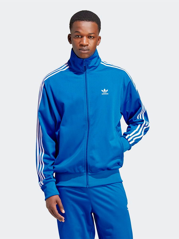 Олимпийка Мужской adidas Originals синий, белый Полиэстер, размер