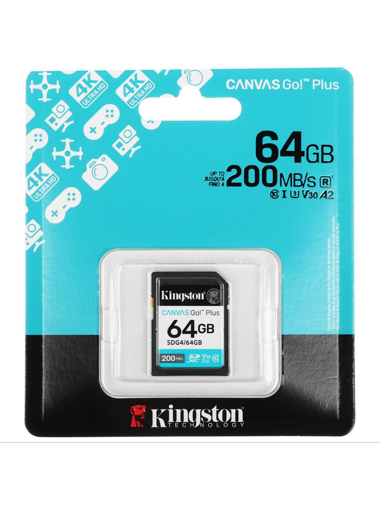 Tarjeta de memoria Kingston SDCG2 Canvas Go! con adaptador SD 128GB