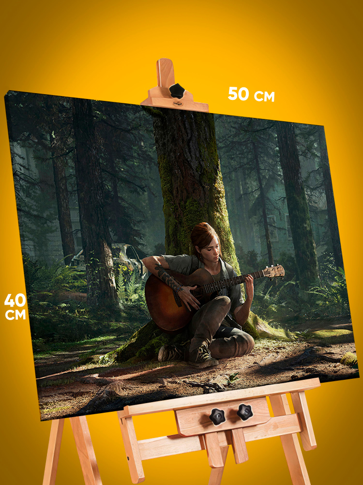 Картина на стену интерьерная на холсте с подрамником 40х50 The Last of Us игра Элли #1