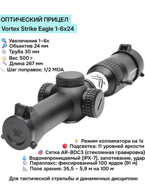 VORTEX Strike EAGLE 1-6X24 купить на OZON по низкой цене