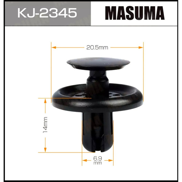 Клипса крепежная автомобильная Masuma, 30 шт. купить c доставкой