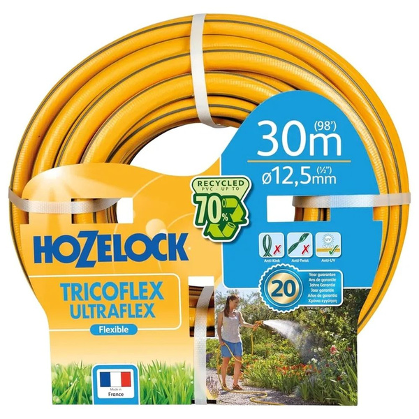 Furtun de irigare Hozelock Tricoflex Ultraflex 1 20m (Yellow/Grey