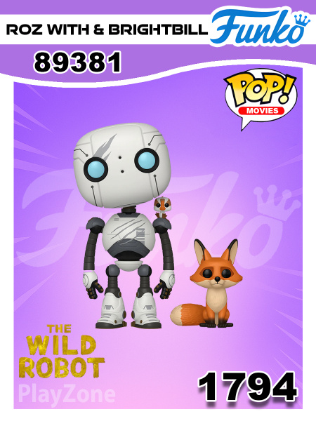 The Wild Robot Roz Fink Brightbill Plüschpuppe Maskottchen 2er Set SEGA
