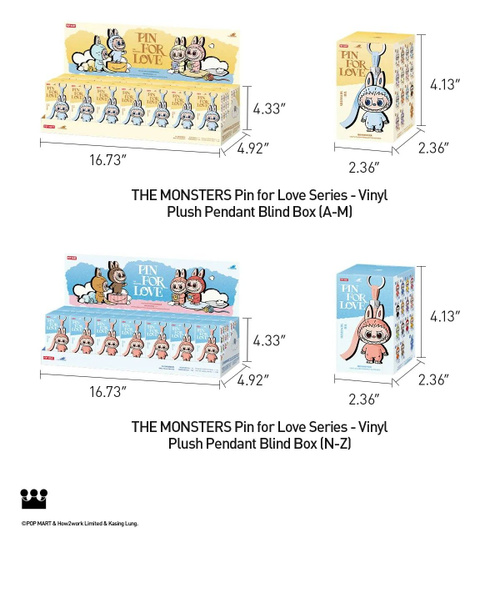 Коллекционная фигурка Слепая коробка POP MART THE MONSTERS Pin for