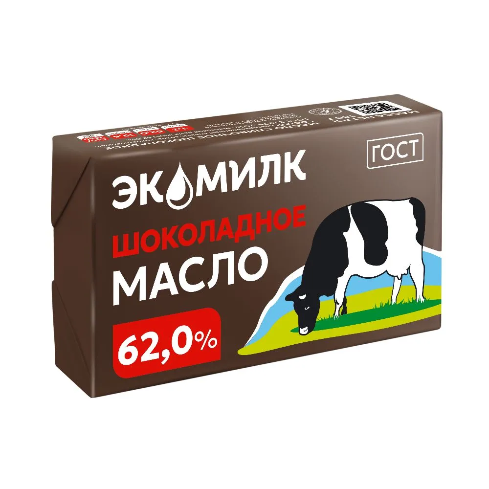 Масло сливочное Шоколадное 62% 180 г, Экомилк, 180 г