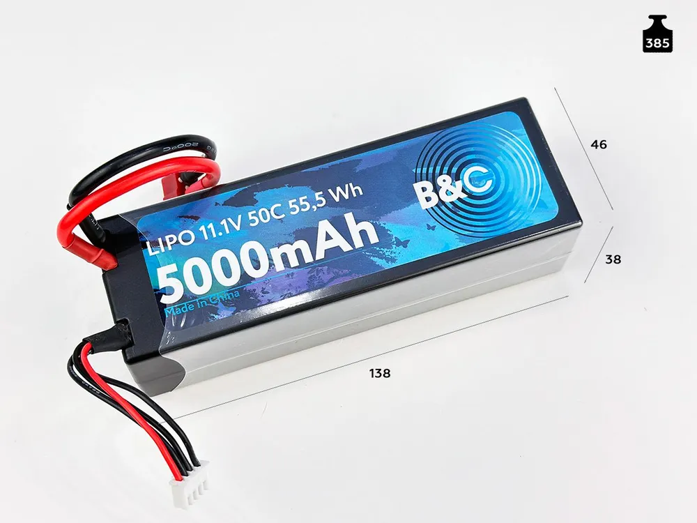 B&C 3S 11.1V 5000mAh 50C T-Plug Hardcase Lipo battery B&C 3S 11.1V 5000mAh 50C T-Plug Hardcase Lipo battery
