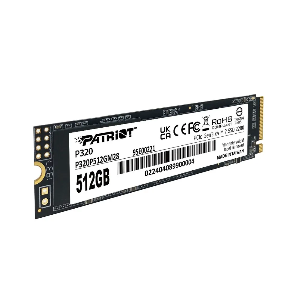 Patriot Memory 512 ГБ Внутренний SSD-диск P320 M.2 PCI-E 3.0 (P320P512GM28)