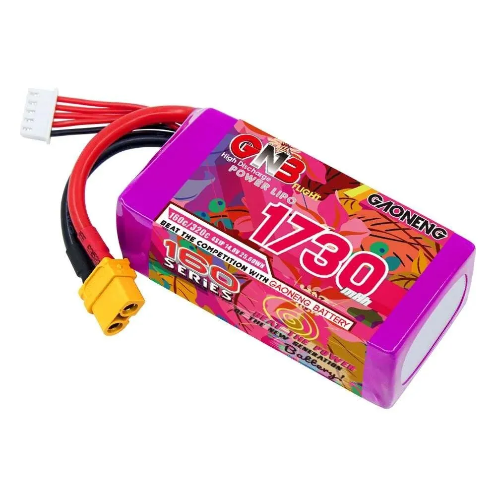 Gaoneng GNB 4S 14.8V 1730mAh 160C XT60 LiPo battery Gaoneng GNB 4S 14.8V 1730mAh 160C XT60 LiPo battery