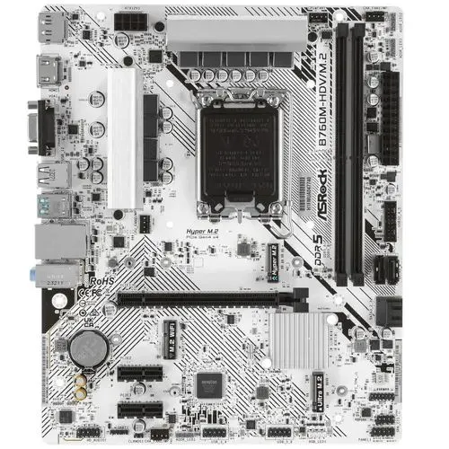 Материнская плата LGA 1700, DDR5, Micro-ATX, Intel B760 ASRock B760M-HDV/M.2