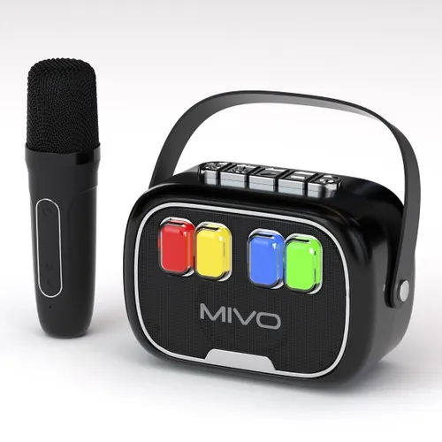 Портативная караоке колонка с микрофоном Mivo M71 /RGB/5W (Черный)