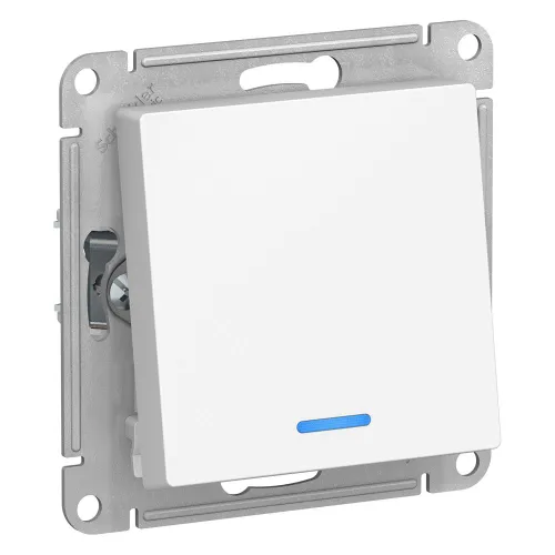 Переключатель 1-клавишный Systeme Electric AtlasDesign с подсветкой, сх.6а, 10АХ, механизм, Белый