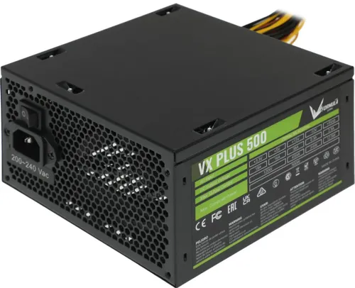 Блок питания ATX 500W Formula V Line VX PLUS 500 (3xMolex/3xSATA/1x(6+2pin)/120mm) RTL