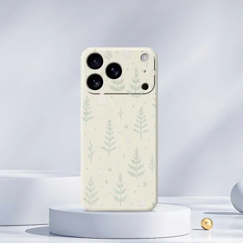 Мягкая оболочка из ТПУ с рисунком свежих зелёных растений защищает телефон от царапин и подходит для