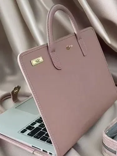 Компьютерная сумка и защитный чехол для ноутбука, розовая