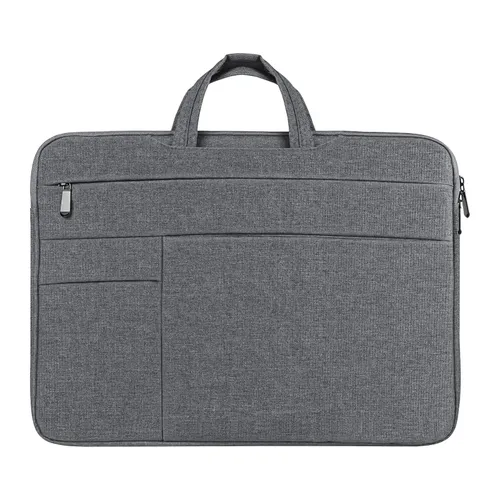 Ручная сумка темно-серого цвета с несколькими карманами для ноутбука или планшета размером от 15.5 д