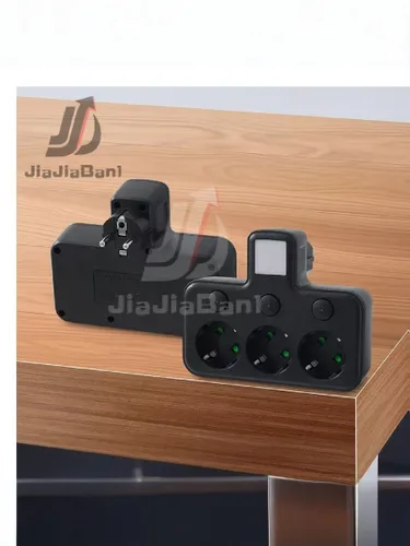 Разветвитель электрический TESSAN с 3 розетками,1 USB - C,2 USB - A,16A Черный