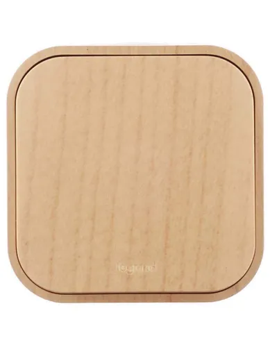 Выключатель Legrand Quteo одноклавишный накладной бежевый дерево 782260