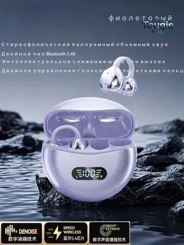 Mijia Наушники беспроводные с микрофоном, Bluetooth, USB Type-C, пурпурный