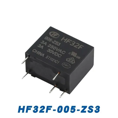 Реле мощности HF32F-005-ZS3 5 контактов 3А (1НО + 1НЗ) 5VDC DIP-корпус