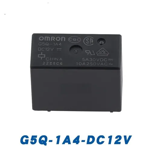 Реле мощности G5Q-1A4 12В DC: 10А 1НО, 4 вывода, для печатных плат (20x10мм)