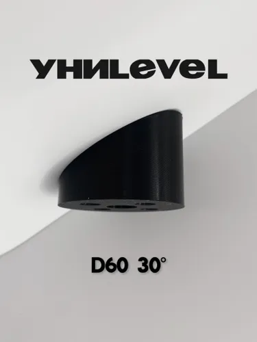 Накладка D60 мм, угол 30, черная, для установки светильников на наклонные/скошенные потолки УниLEVEL