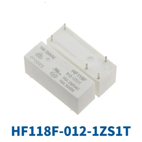 Электромеханическое реле HF118F-012-1ZS1T, 5-контактное, переключающее (1НО/1НЗ), маломощное
