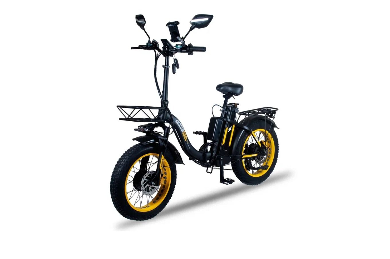 MINAKOЭлектровелосипедполноприводныйF11DUAL1000W48V/20Ah,Желтый
