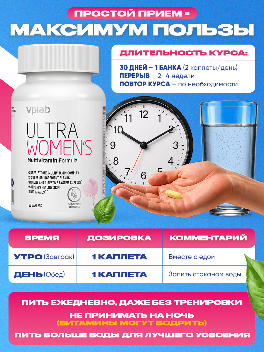 Vplab, Ultra Women's Multivitamin Formula 60 caps