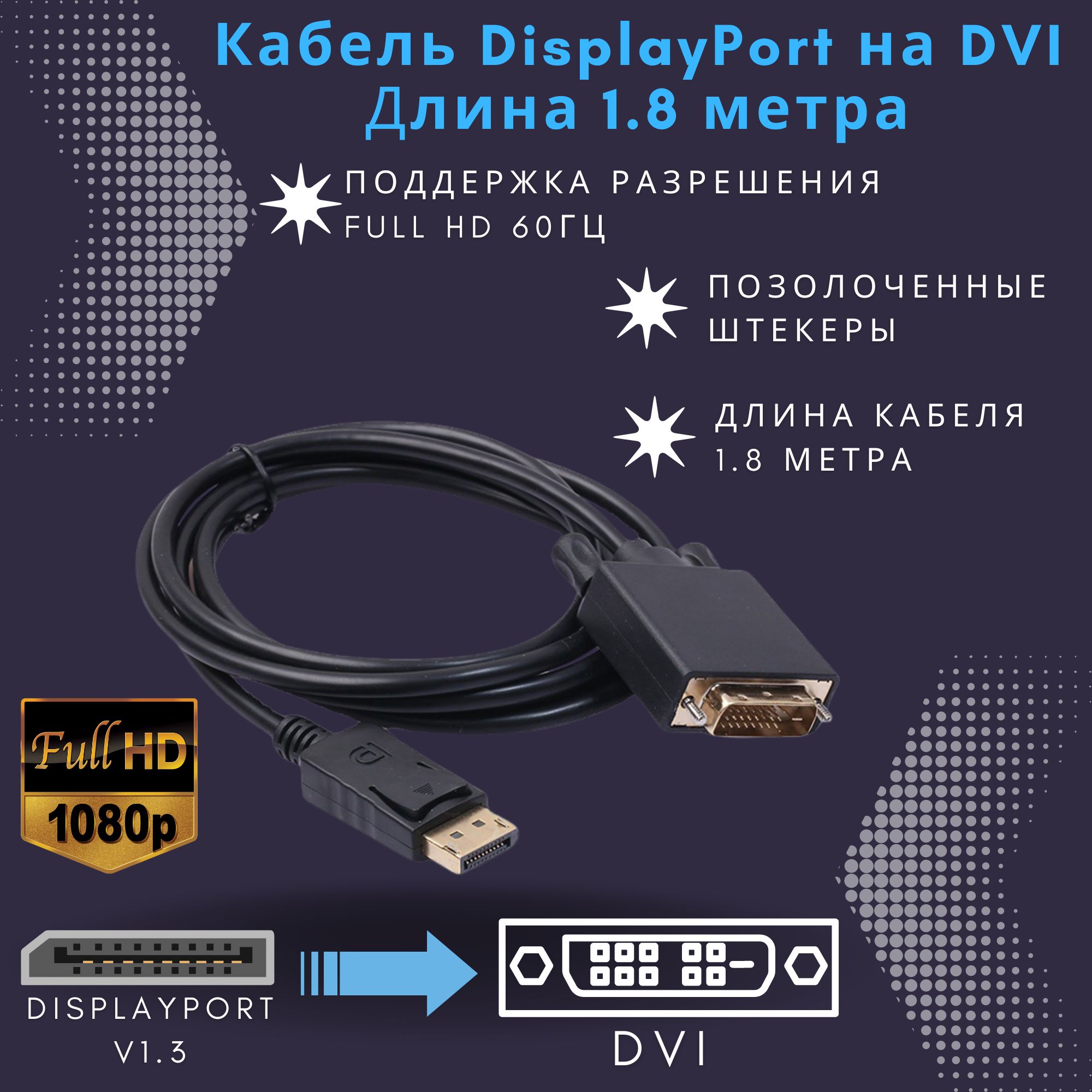 КабелиDVIнаDisplayPort