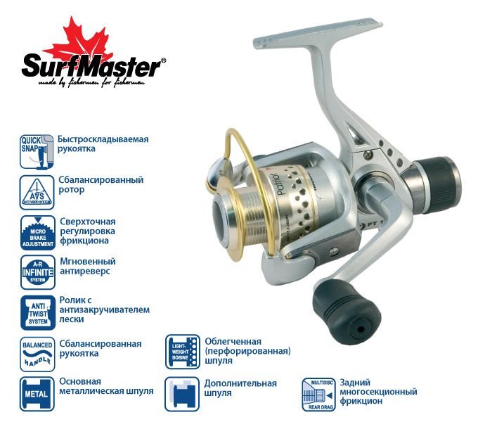 Катушка Surf Master Patriot PT 3000A 4+1bb з/ш