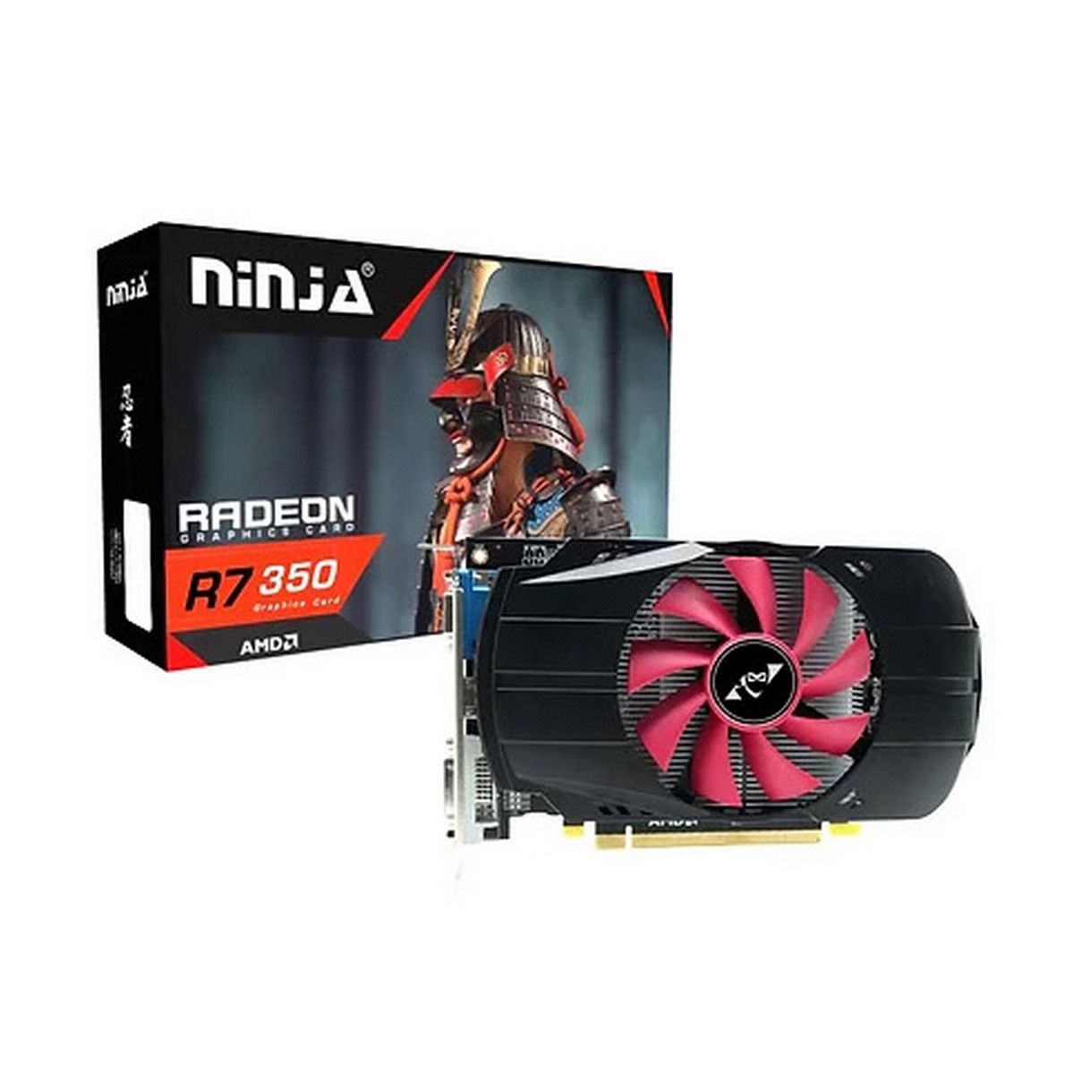 Amd Radeon Tm R7 350 Видеокарта Ninja Radeon R7 350, 2 ГБ PCI Express 3.0 VGA (D-Sub), DVI ...
