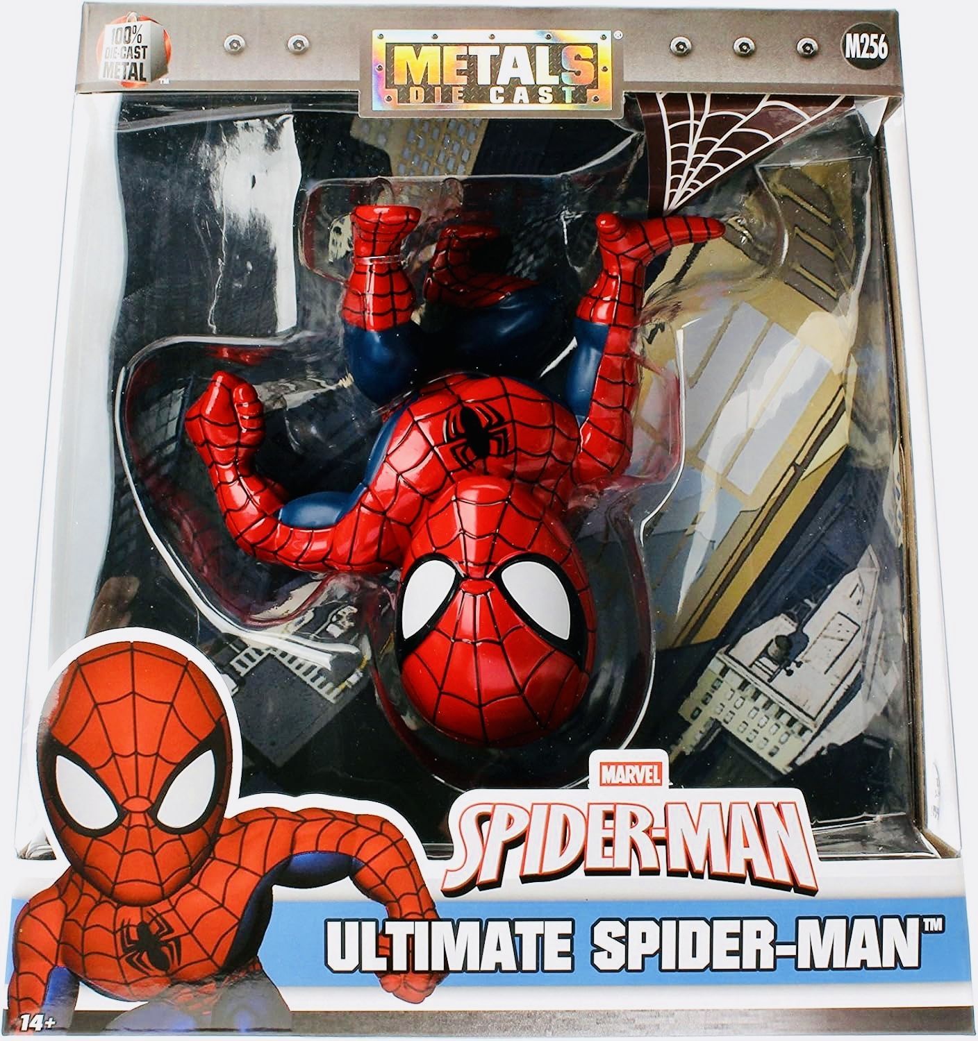 Коллекционная Фигурка Marvel Ultimate Spider-Man Metals Diecast, 15 см, Красно-синий
