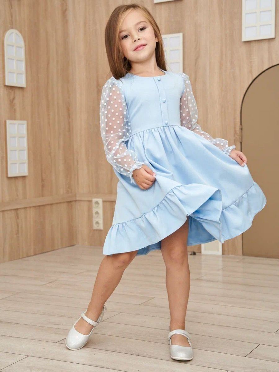 Платье Девочки Sofisha kids голубой ярусное платье Вечерний/праздничный ...