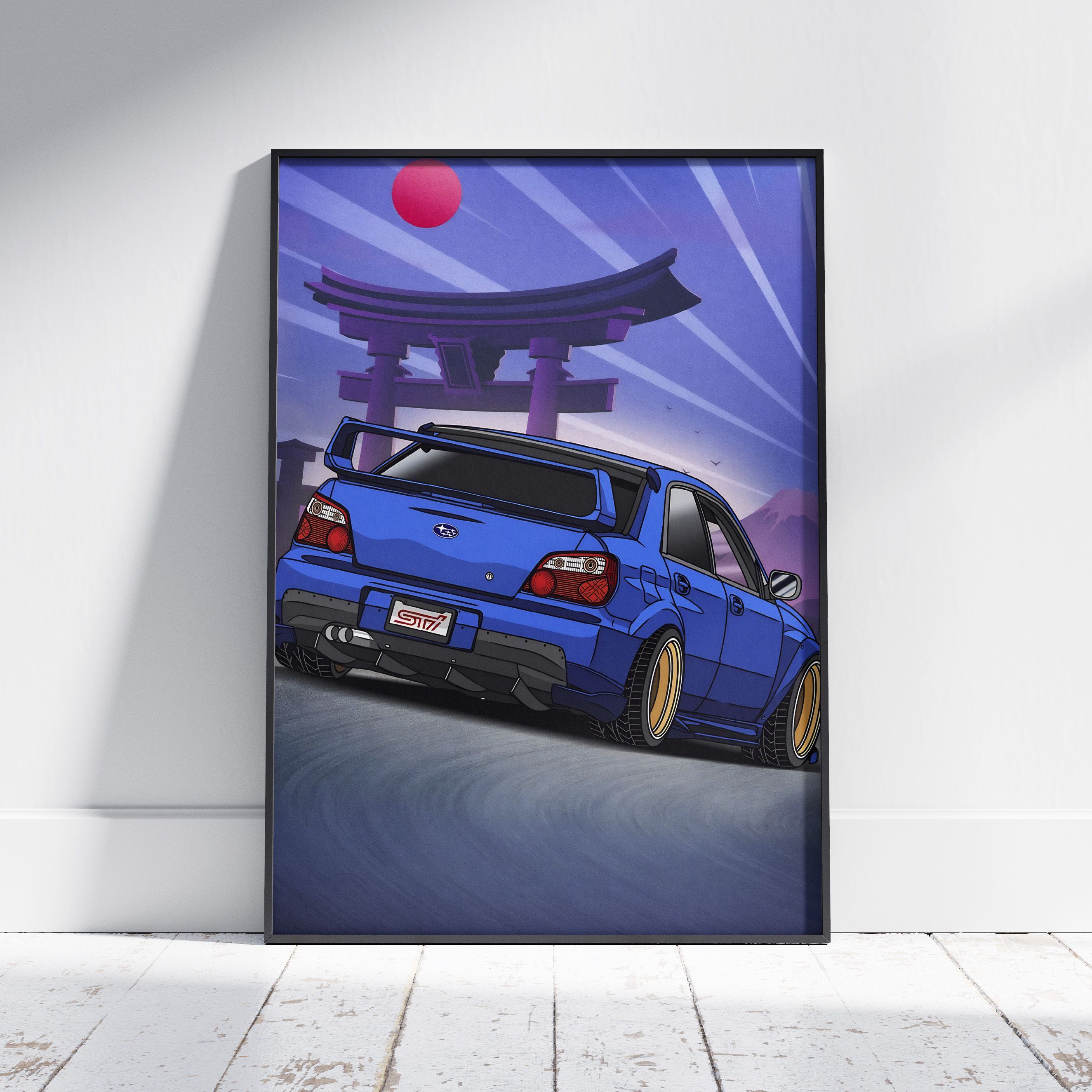 ПлакатнастенудляинтерьераКультовыемашины(SubaruWRX9)-ПостерполегендарнымиклассическимретроавтомобилямформатаА4(21x30см)