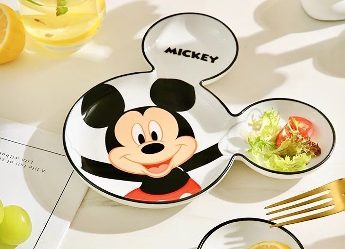 Микки Маус - Детская тарелка в форме Микки Мауса, Дисней / Disney, фигурки по видеоиграм и фильмам